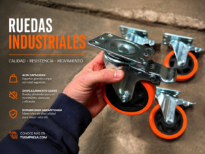 KIT 4 Ruedas con freno de 100mm